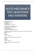 AUTO MECHANICS TEST QUESTIONS AND ANSWERS