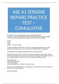 ASE A1 (ENGINE REPAIR) PRACTICE TEST – CUMULATIVE