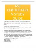 ASE CERTIFICATION STUDY GUIDE