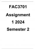 FAC3701 Assignment 1 (COMPLETE ANSWERS) Semester 2 2024 - DUE 23 August 2024