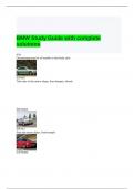 BMW Study Guide with complete solutions