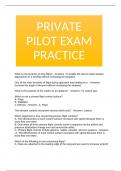 PRIVATE PILOT EXAM PRACTICE