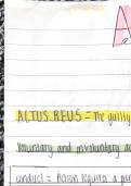 Eduqas/ OCR A Level criminal law- actus reus summary sheet 