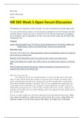 NR 503 Week 5 Open Forum Discussion (complete Guide)