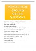 PRIVATE PILOT GROUND SCHOOL QUESTIONS 