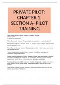 PRIVATE PILOT: CHAPTER 1, SECTION A- PILOT TRAINING