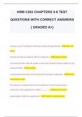 HRM C202 CHAPTERS 5-8 TEST  QUESTIONS WITH CORRECT ANSWERS  { GRADED A+}