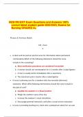 HESI RN EXIT Exam Questions and Answers 100% correct latest student guide 2022/2023, Exams for Nursing GRADED A+