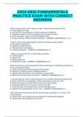 2024 HESI FUNDAMENTALS PRACTICE EXAM WITH CORRECT ANSWERS