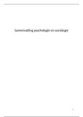 Samenvatting Psychologie en sociologie, ISBN: 9789001875633  Psychologie & Sociologie