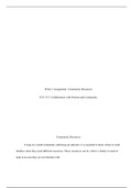 Week 2 Assignment.docx (1)    Week 2 Assignment: Community Resources  ECE 313: Collaboration with Parents and Community  Community Resources  Living in a small community and being an educator, it is essential to know where to send families when they need 