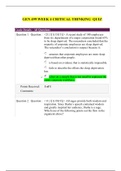 GEN 499 WEEK 4 CRITICAL THINKING QUIZ / GEN499 WEEK 4 CRITICAL THINKING QUIZ: GRADED A | 100% CORRECT,ASHFORD UNIVERSITY