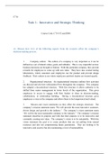 C714 v2 Task 1.docx  C714   Task 1:  Innovative and Strategic Thinking  Course Code: C714.V2 and D081  A1. Discuss how ALL of the following aspects from the scenario affect the company  s decision-making process.   1.       Company culture:  The culture o