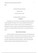 C351 Profressional Presence  V2.docx  C351  My Professional Practice and Presence  Christopher Lumia  Western Governors University  My Professional Practice and Presence  Introduction  Understanding one  s self is at the heart of creating healing environm