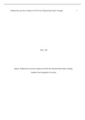 MAT 240 Module Two Area Analysis Report  CORRECTED.doc    MAT_240  Report: Selling Price and Area Analysis for  D.M. Pan National Real Estate Company  Southern New Hampshire University  Introduction  The purpose of the report is to show the relationship b