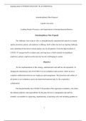 proposal plan .docx    Interdisciplinary Plan Proposal  Capella University   Leading People, Processes, and Organizations in Interprofessional Practice  Interdisciplinary Plan Proposal  The challenge I am trying to solve is strengthening the organizationa