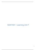 GGH1501 SUMMARY NOTES ON LU7