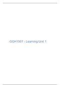 GGH1501 SUMMARY NOTES LU1