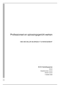 Moduleopdracht Professioneel en oplossingsgericht werken - cijfer 6.5