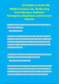 PEDS Practice: Ch. 29 Nursing  Care During a Pediatric  Emergency Questions and Correct  Answer