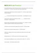 MCB 2610 Lab Practical (Questions & Answers) Rated 100%