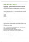 MCB 2610 Lab Practical (Questions & Answers) Rated 100%