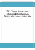 C721 Change Management Task Template Aug 2024 Western Governors University