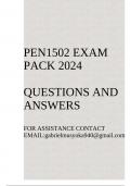 PEN1502 Exam pack 2024(Questions and answers)