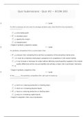 ECONOMICS 203 Midterm Exam Quiz 2 Questions and Answers