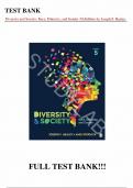 Test Bank - for Diversity and Society  Race, Ethnicity, and Gender 5th Edition by Joseph F. Healey, Andi Stepnick, All Chapters | Complete Guide A+