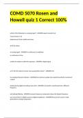 COMD 5070 Rosen and Howell quiz 1 Correct 100%