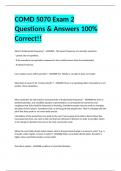 COMD 5070 Exam 2 Questions & Answers 100% Correct!!