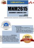 MNM2615 Assignment 1 Semester 2 2024 - DUE 23 August 2024