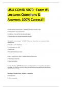 USU COMD 5070--Exam #1 Lectures Questions & Answers 100% Correct!!