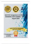 MAT3707 Assignment 3 (COMPLETE ANSWERS) 2024 (156556) - DUE 30 August 2024 ; 100% TRUSTED Complete, trusted solutions and explanations.