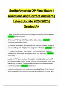 ScribeAmerica OP Final Exam | Questions and Correct Answers | Latest Update 2024/2025 | Graded A+