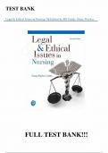 Test Bank - for Legal & Ethical Issues in Nursing 7th Edition,  by RN Guido, Ginny Wacke, All Chapters | Complete Guide A+