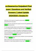 scribeamerica Outpatient Final exam | Questions and Verified Answers | Latest Update 2024/2025 | Graded A+