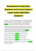 ScribeAmerica Final Exam | Questions and Correct Answers | Latest Update 2024/2025 | Graded A+