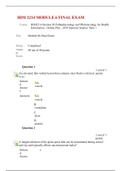  HIM 2214 MODULE 6 FINAL EXAM (SUMMER, 2019, TERM 1) | SCORE 40 OUT OF 40 POINTS: RASMUSSEN COLLEGE