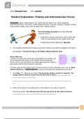  GIZMOS: CHEM 8689. Student Exploration: Polarity and Intermolecular Forces. 