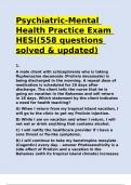 Psychiatric-Mental Health Practice Exam HESI(558 questions solved & updated).