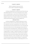 Community Care Application HCA 465.docx    HCA 465  Community Care Application  Health Care Administration, Grand Canyon University HCA 465: Health Care Administration and Management   Community Care Application  As the Director of Human Resources for a s