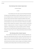 CJA385 Wk 3 Team 3 .docx  CJA/385  Policy Monitoring & Policy Evaluation Comparison Paper  University of Phoenix  CJA/385  Policy Monitoring comes with a range of activities describing and analyzing the development and certain implementations of policies.