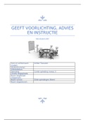 Examen geeft voorlichting advies of instructie