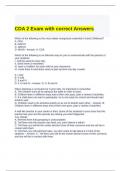 CDA 2 Exam with correct Answers (Graded A)