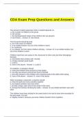 CDA Exam Prep Questions and Answers