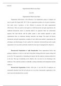 Organizational Effectiveness Paper.docx  CJA/474  Organizational Effectiveness Paper  CJA/474  Organizational Effectiveness Paper  Organization effectiveness is the efficiency of an organization, group, or company can meet its goals (Six Sigma Staff, 2017