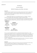 MKTCB 574 Final Reflection.docx  MKTCB/574  Final Reflection University of Phoenix  MKTCB/574 Marketing; Social, Mobile, And Analytics  Question #1:  Assess the usefulness of the SWOT framework in developing a market strategy. Provide an example of how  y