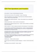 CDA Test Questions and Answers